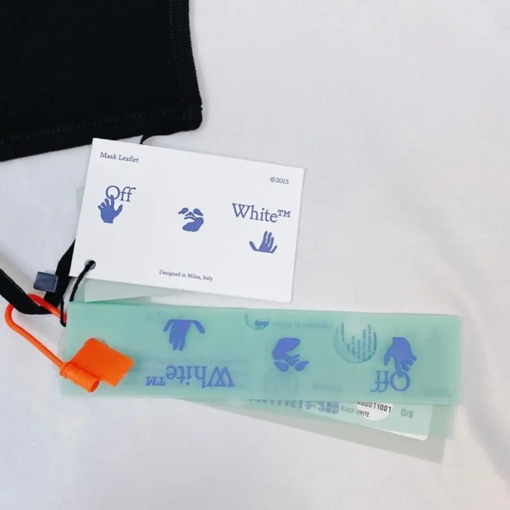 OFF WHITE Arrow logo printed face mask cover